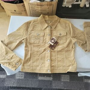 Women's Tan Corduroy Jacket With Stretch  size XL